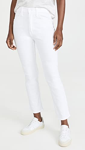 Mother Women's High Waisted Rider Ankle Jeans, Fairest Of Them All, White, 26 #TOP1