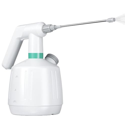 Bohany Pulverizador recargable, pulverizador de bomba, latas alimentadas por batería de 2 litros para jardinería interior, césped, fertilización, limpieza de patio