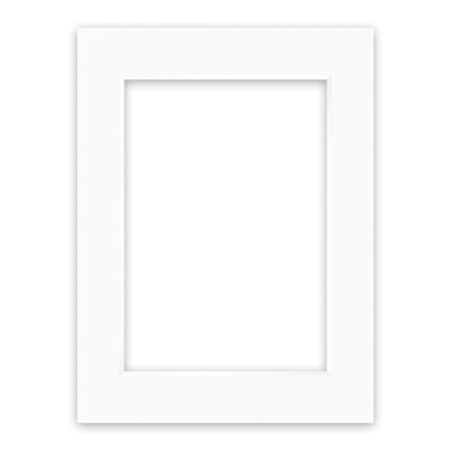 nielsen Conservation Passepartout Karton 1 5 mm | Außenformat 30x40 cm für Bildformat 20 5x29 5 cm (auch für DIN A4) | Reinweiß (hellweiß) | glatte Oberfläche