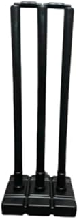 MINESFIT Cricket Wicket Set l Heavy Duty Plastic l Black l Standard Size l 3 Stumps+2 Bails+1 Stand Set l Professional Quality for Cricket Ground, Match, and Tournament (Black, FULL SIZE)-picture-24