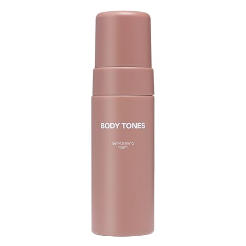 Body Tones Autobronceador Mousse 155 ml – Bronceado natural para rostro y cuerpo – Vegano Self Tan Tanner & Bronceado Crema Spray para Bronceado Dorado