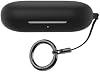 Funda para Anker soundcore v20i case Audífonos inalámbricos Material de silicona Resistente a golpes Cubierta protectora portátil única con mosquetón (Negro) 2