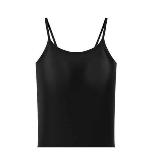 Thermal Cami Tanks Women Seamless Undershirt Soft Fleece Lined Sleeveless Vest Elastic Tops Underwear with Chest Pad