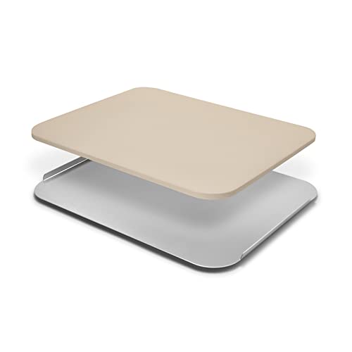 TAINO Pizzastein mit Servierblech Grillzubehör Holzkohlegrill Gasgrill Backofen Codierit Aluminium