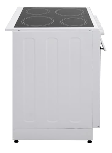 BlueFlame KCF 1000.50 50 cm VitroCeramic Freestanding Electric Cooker - White - Image 4