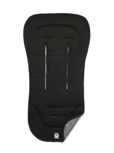Dooky Funda universal para silla de paseo con orificios para cinturones, malla 3D que regula la temperatura, lavable y de secado rápido, parte inferior antideslizante, color negro