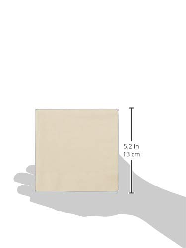 Amazon Basics Embossed Beverage Napkin, 2-Ply, 1/4 Fold, 9.5" x 9.5", Ecru Blue, 1000-Count