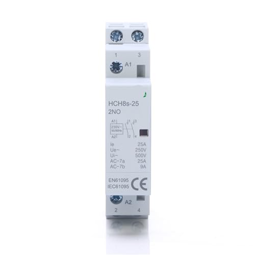 Contacteur modulaire HCH8s-25 2P 25A pour rail Din en lot de 12 pièces