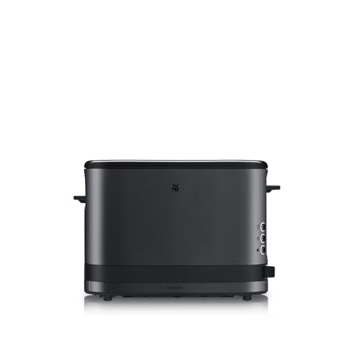 WMF Küchenminis 1-Scheiben Toaster mit Brötchenaufsatz, für 1 XXL-Scheibe, Auftau-Funktion, Langschlitztoaster mit 7 Bräunungsstufen, 600W, Toaster Edelstahl, schwarz matt