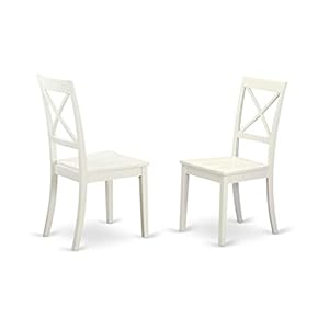 East West Furniture ANBO5-LWH-W 5 Piece Dinette Set for 4 Includes a Round Kitchen Table with Pedestal and 4 Dining Chairs, 36x36 Inch, Linen White East West Furniture ANBO5 LWH W 5 Piece Dinette Set for 4 Includes a Round Kitchen Table with Pedestal and 4 Dining Chairs 36×36 Inch Linen White