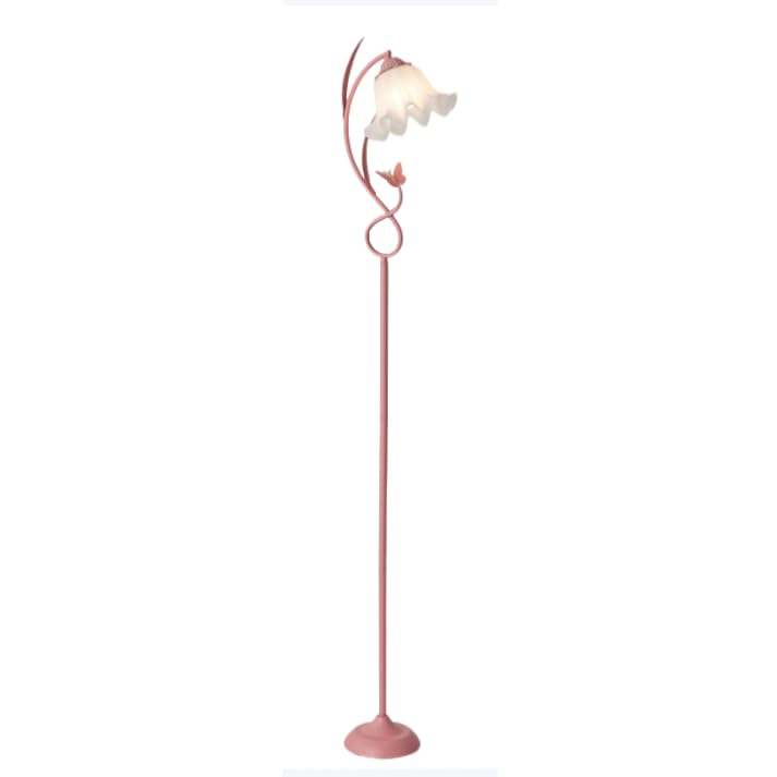 Lámpara de pie regulable WouND estilo retro con orquídeas para iluminación ambiental 1