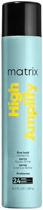 Matrix High Amplify ProForma Firm Hold Hairspray - Adds Intense Volume & Shine, For Fine Hair, Silicone-Free and Vegan, 24 Hour Humidity Resistance, Fast Drying, For All Hair Types