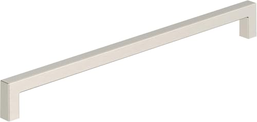 Image of Amerock BP36910G10 | Satin Nickel Cabinet Pull | 10-1 /16 in (256 mm) Center-to-Center Cabinet Handle | Monument | Drawer Pull | Kitchen Cabinet Handle | Furniture Hardware