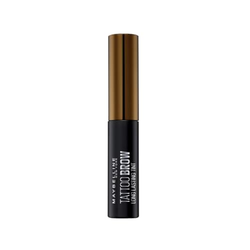 Maybelline New York Tinta Sopracciglia Semipermanente Tattoo Brow Peel-Off, Risultato Definito fino a 3 Giorni, Medium Brown (02), 4,6 g