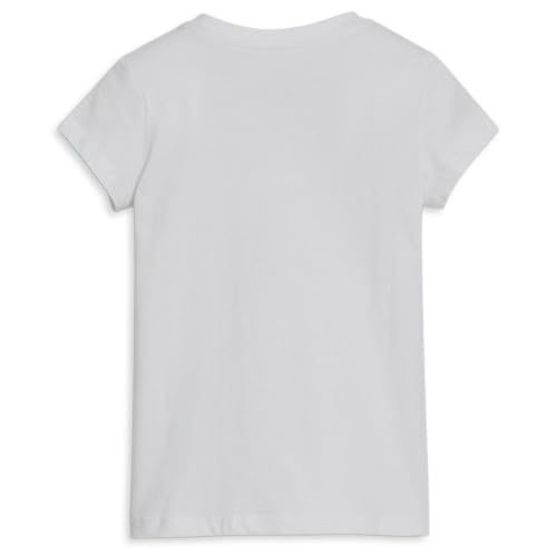 PUMA Kids Girls Power Pack Logo Crew Neck Short Sleeve Casual Tops Casual - White2
