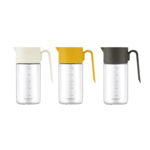 HYKJCSS Aceitera Antigoteo Dispensador De Aceite Juego De 3 Piezas De Bote De Vidrio For Condimentos, Vinagre Y Salsa De Soja For Cocina Doméstica Vinagrera Botella para Aceite