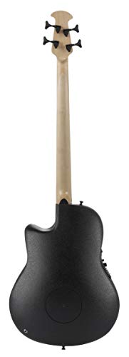 Ovation Acoustic-Electric Bass Guitar, Right, Textured Black, 4 String (B778Tx-5) #TOP2
