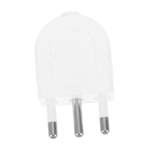 Operitacx Adaptador De Enchufe Italiano 3 Clavijas Redondas Desmontable 16a Plástico para Corriente Ac250v Hogar Oficina Viaje Segura