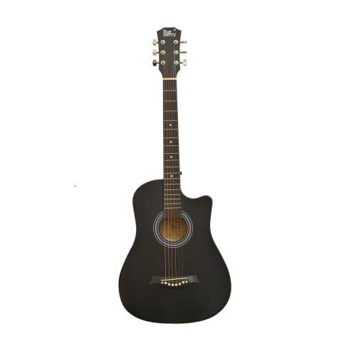 Image of BLUEBERRY VIP-382, Acoustic Guitar, Cutway Innovative design With Bag, Belt, String Set And 2 Picks - 38 Inch (Black)