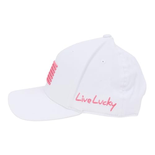 Image of Black Clover Clover Nation 21 White Hat with Desert Rose Clover Flag Snapback Adjustable