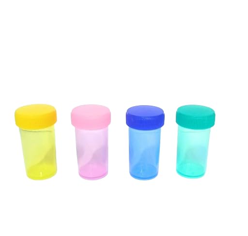 Homeo 4 Dram Empty Transparent BLOW Multicolour Homeopathy Plastic Bottles - Pack of 100 | Mixed Colours, Refillable, Airtight, Durable Containers for Homeopathic Remedies, Oils, and Medicines-image-34
