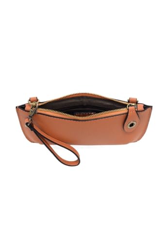 Image of Joy Susan Women's Fashion Purse Mini Crossbody Wristlet Clutch Hand Bag - Peach