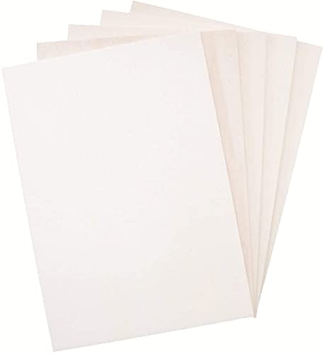 Hagspiel Laubsägeholz, 10 Stk. Sperrholz, Sperrholzplatten, Pappel 4 mm DIN A4 Qualität AB/AB, Laubsägeholz, Bastelholz (ca. 30 cm x 21 cm), Made in EU