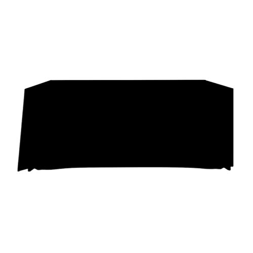 Banner Buzz Make It Visible Blank Full Color Table Covers & Throws 3-Sided, 100% Polyester Table Cover Cloth For Tradeshow, Exhibition (Black, 6' X 2.5') #TOP16