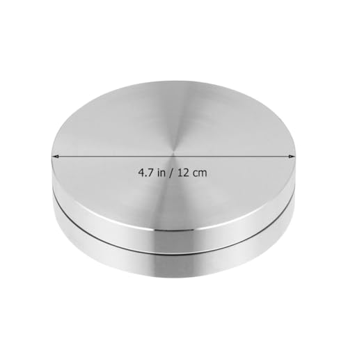 Roulement rotatif 360° en alliage d'aluminium argenté - 3