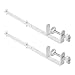 Linnkyfloa for 2Pcs Desk Clamp for Pegboard and Desktop Fixing, 41.5cm Height Metal Bracket Compatible with -5.5cm Thick Surfaces, No Tools Needed, White