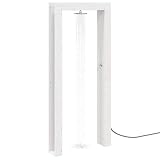 vidaXL Doccia da esterno 226 cm Legno massello di pino e acciaio inox, Doccia Esterni Moderna, Resistente, Altezza Regolabile, Acciaio Inossidabile, Testa Ruotabile per Giardino e Piscina