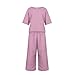 2 Piece Summer Sets for Women Plus Size Cotton Linen Set Casual Round Neck Short Sleeve Tops Wide Leg Pant Outfits