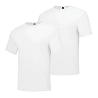 Hanes Size Men's Beefy Short Sleeve Tee Value Pack (2-Pack), White, Large/Tall