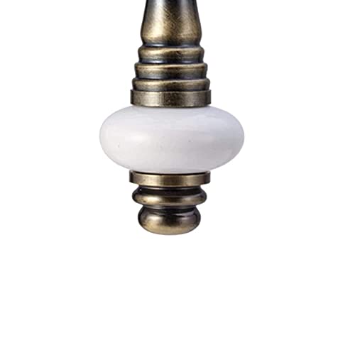 Image of Ceiling Fan Pull Chain 12 inch Ceramic White Pull Chain Extension Fan Chain Extender Ceiling Fan Pulls Ornament with Ball Fan Chain Connector for Ceiling Fan Light, 1PCS (Ceramic White)