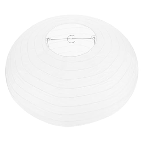 NUOLUX 折り提灯 日本のランタンの入り江 楕円形の提灯 提灯ランプ ちょうちん ペーパーシェード 大きな紙 ランプシェード アジア シャンデリアシェード 壁灯 紙、鉄 白い