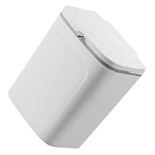 Caneca de basura blanca rectangular para colgar 9L