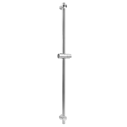 QWORK® 100cm Duschstange mit Flexibler Duschkopfhalterung - Edelstahl SUS 304 - Gebürstetes Finish - Verstellbare Montagesockel