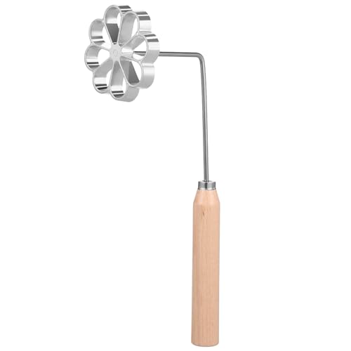 Osaladi Molde Para Buñuelos Con Asa Ergonómica, Molde De Aluminio 7.8x1.3 Cm Y Mango 26.5x9.2 Cm, Utensilio Para Hornear Resistente Y Detallado, Adecuado Para Repostería Y Cocina