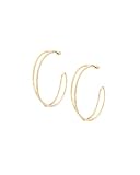 Karen Millen Criss Cross Hoop Earrings for Women (Gold)