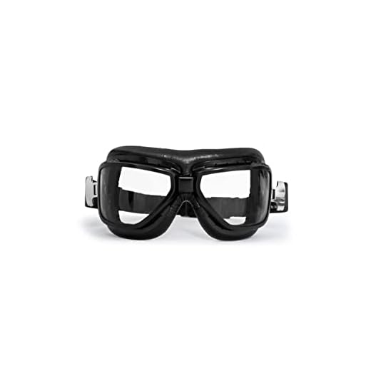BERTONI Gafas Aviadoras de Moto para Abarcar Las Gafas de Vista - Montura de Acero Negro Matte - Lentes Antivaho - AF194A by Italy - Gafas Motoristas para Cascos Moto Harley y Chopper