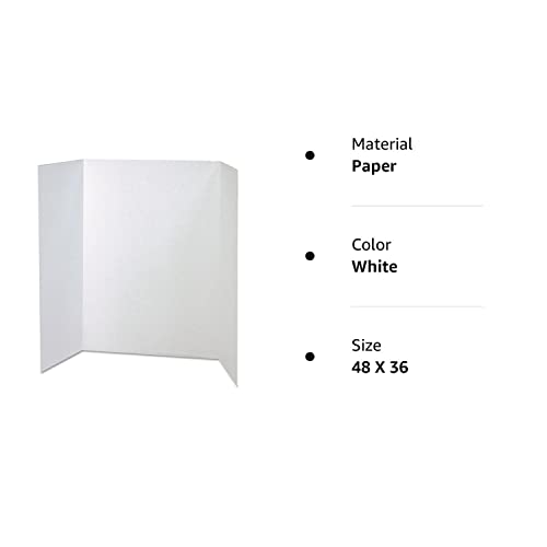 Pacon 37634 Spotlight Corrugated Presentation Display Boards, 48 X 36, White, 4/Carton #TOP2