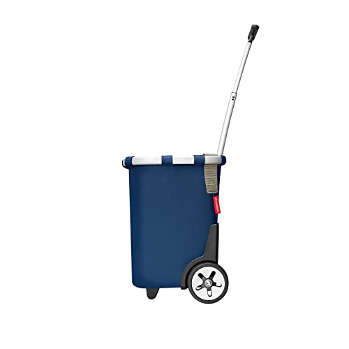 Reisenthel Carrycruiser Dark Blue - Carrello Spesa Con Resistente Telaio In Alluminio, Tracolla Regolabile E Tasca Interna Rimovibile, Ruote Grandi E Tessuto Idrorepellente, 40 L - 5