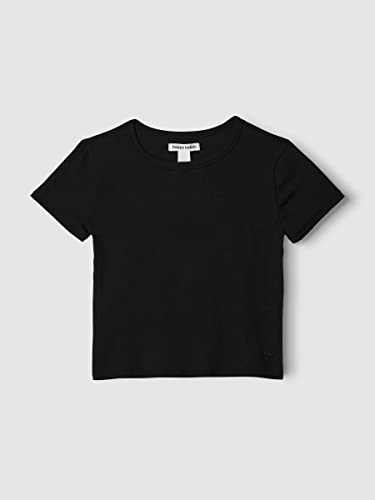 happy nation Girls Fitted Ribbed Crop T Shirt3
