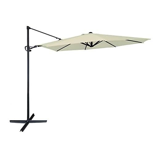 Aktive 53893 - Parasol excéntrico roma Ø300 cm crema mástil aluminio