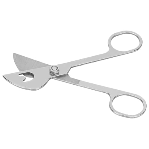 Ciseaux à semence de vache NUOBESTY en acier inoxydable robuste style silver