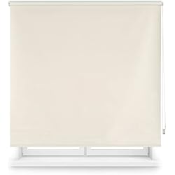 Persianas Enrollables Exterior Amazon Blindecor Draco Estor enrollable opaco liso - Beige, 100 x 175 cm (Ancho por Alto). Tamaño de la Tela 97 x 170 cm. Estores térmicos blackout