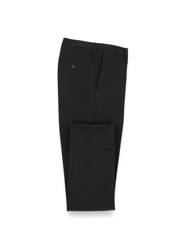 Paul Fredrick Men's Non-Iron Cotton Stretch Twill Flat Front Pant