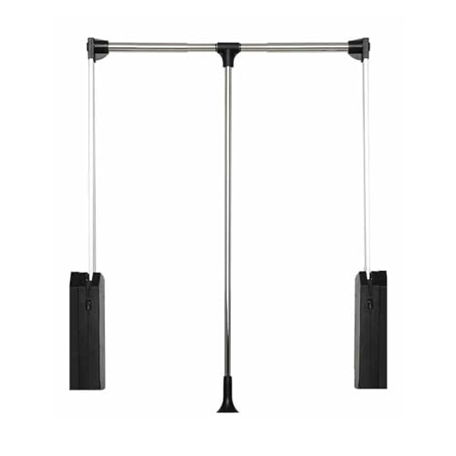Tringle de penderie rétractable 47-155 cm en acier pour fixation latérale