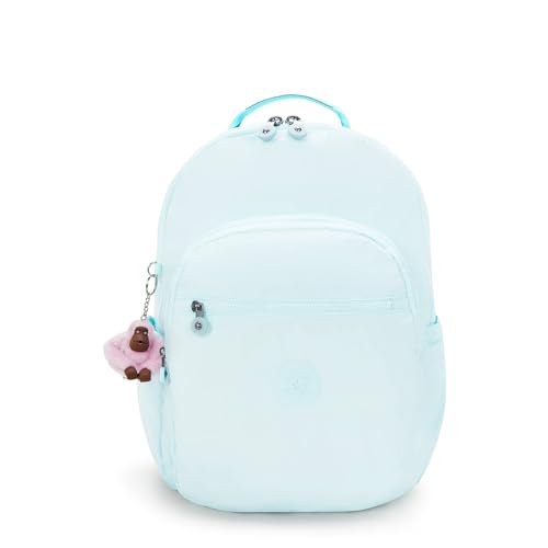 Kipling Seoul Mochila, para notebook de 17”, extragrande, azul-celeste metalizado