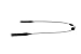 Cablz Skinnyz Zipz Eyewear Retainer | Black Stainless Cable Eyewear Retainer Strap | 14 inch - Extra Small End